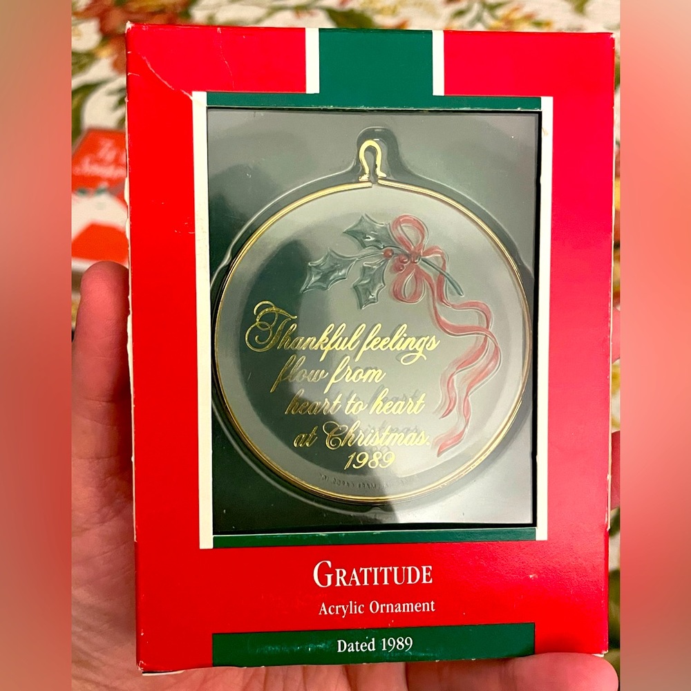 🥳3/$10🥳 Hallmark 1989 Keepsake Gratitude Ornament